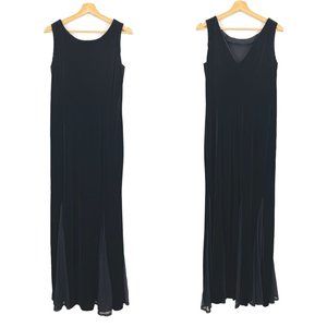 VTG Vintage Ronni Nicole Women's Black Velvet Midi Dress 12